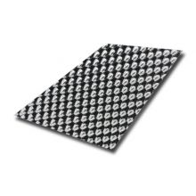 304 2B 6WL/rain drop patterns stamped finished stainless steel textured sheet for elevator decoration