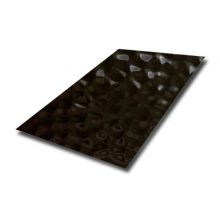 201 304 brush finish hammered stainless steel sheet in PVD black color plated