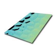 Grade 304 300 series PVD dark green color stainless steel sheet in hammered concave type surface finish