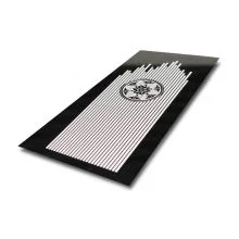 Wholesale price 304 4*8 decorative mirror etched pattern stainless steel sheet for elevator cabin wall panel