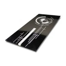 304 4*8 decorative mirror etched design pattern stainless steel elevator cabin wall panel price per piece